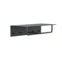 Frost - Unu Wandgarderobe mit Haken und Stange, 600 mm, schwarz / schwarz