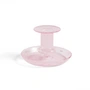 HAY - Flare Kerzenständer, Ø 11 x H 7,5 cm, pink / weiss