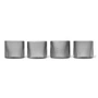 Ferm Living - Ripple Trinkglas low, smoked grey (4er-Set)