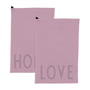 Design Letters - Favourite Geschirrtuch, Love / Home, lavendel (2er-Set)