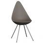 Fritz Hansen - Drop Stuhl, Chrom / deep clay