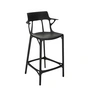 Kartell - AI Barstuhl recycled, SH 65 cm, schwarz