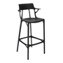 Kartell - AI Barstuhl recycled, SH 75 cm, schwarz