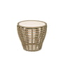 Cane-line - Basket Outdoor Beistelltisch, Ø 50 cm, natur / weiss