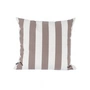 Jan Kurtz - Somnia Outdoor Kissen, 48 x 48 cm, Streifen weiss / taupe