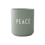 Design Letters - AJ Favourite Porzellan Becher, Peace / grün