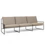 Ferm Living - Desert Dolce Outdoor 3-Sitzer Sofa, schwarz / dark sand