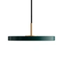 Umage - Asteria Micro LED-Pendelleuchte V2, Messing / forest green