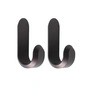 Normann Copenhagen - Curve Wandhaken Mini, matt braun (2er-Set)