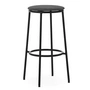 Normann Copenhagen - Circa Barhocker gepolstert, H 75 cm, schwarz
