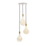 Tala - Brass Triple Pendelleuchte Set, inklusive 3 x Voronoi II LED-Leuchtmittel E27, weiss / Messing