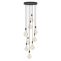 Tala - Graphite Nine Pendelleuchte Set, inklusive 9 x Voronoi II LED-Leuchtmittel E27, schwarz / Aluminium eloxiert