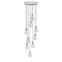 Tala - Eiche Nine Pendelleuchte Set, inklusive 9 x Sphere IV LED-Leuchtmittel E27, weiss / Messing