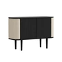 Umage - Treasures Sideboard mit 2 Türen, Eiche schwarz / white sands