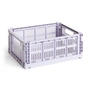 HAY - Colour Crate Korb M, 34,5 x 26,5 cm, lavender, recycled