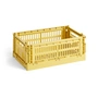 HAY - Colour Crate Korb S, 26,5 x 17 cm, dusty yellow, recycled