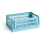 Hay - Colour Crate Korb S, 26,5 x 17 cm, light blue, recycled