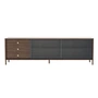 Hartô - Gabin Sideboard mit Schubladen, Walnuss natur / schiefergrau