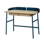 Hartô - Victor Schreibtisch L 100 cm, Eiche natur / blau