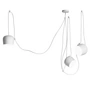 Flos - AIM LED-Pendelleuchten-Set (3 Pendelleuchten + Vielfach-Rosette), weiss