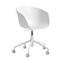 Hay - About A Chair AAC 52 mit Gaslift, Aluminium weiss / white 2.0