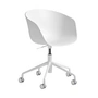 HAY - About A Chair AAC 52 mit Gaslift, Aluminium weiss / white 2.0