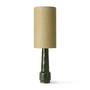 HKliving - Retro Tischleuchtenfuss, H 45 cm, lava green + Lampenschirm Jute, Ø 22 cm, jade green
