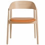 Andersen Furniture - AC2 Stuhl, Eiche weiss pigmentiert / Leder cognac