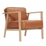 Andersen Furniture - LC1 Lunge Sessel, Eiche weiss pigmentiert / Leder Sevilla braun