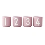 Design Letters - Porzellan Mini-Becher (4er-Set), lavendel