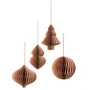 Broste Copenhagen - Christmas Mix Deko-Anhänger, Ø 9 x H 10 cm, dusty pink (4er-Set)