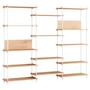 Moebe - Shelving System, Tall Triple, Eiche geölt / weiss
