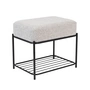 Livingstone - Comfy Hocker 50 x 35 cm, schwarz / grau