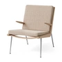 &Tradition - Boomerang HM2 Loungechair, Gestell Eiche geölt / Beine Edelstahl, beige (Karakorum 003)