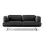 &Tradition - Inland Sofa AV22, 2-Sitzer, Gestell schwarz / Noble Leder schwarz