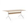 &Tradition - Pavilion Dining Esstisch AV19, 200 x 90 cm, Eiche klar lackiert / Gestell chrom