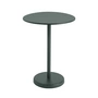 Muuto - Linear Steel Bistrotisch Outdoor, Ø 70 x H 95 cm, dunkelgrün