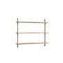 Moebe - Wall Shelving System Low, Eiche geölt / warm grey