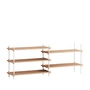 Moebe - Shelving System Low Double, Eiche geölt / weiss