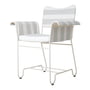 Gubi - Tropique Outdoor Dining Chair, classic white semi matt / Leslie Stripe Limonta (20)