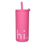 Design Letters - Hi Travel Trinkhalm-Becher, 0.5 l, cherry pink