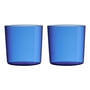 Design Letters - Kids Eco Trinkglas, blau (2er-Set)