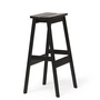 Form & Refine - Angle Barhocker, H 75 cm, Buche schwarz gebeizt