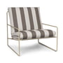 ferm Living - Desert Stripe Outdoor Sessel, cashmere / chocolate