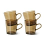 HKliving - 70's Kaffeebecher 200 ml, mud brown (4er-Set)