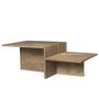 Ferm Living - Distinct Couchtisch, dunkelbraun Travertin-Stein