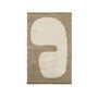 Ferm Living - Lay Fussmatte, 50 x 70 cm, dark taupe / off-white