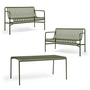 HAY - Palissade Tisch + 2x Dining Bench, olive