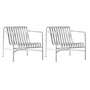 HAY - Palissade Lounge Chair low, hot galvanised (2er-Set)