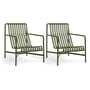Hay - Palissade Lounge Chair High, olive (2er-Set)